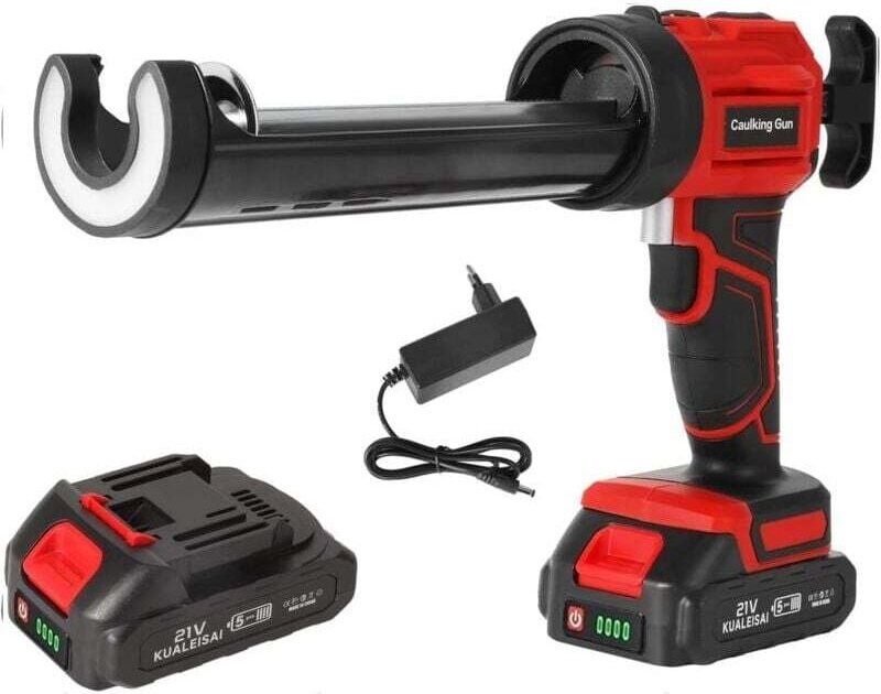 GMDOG Elektrische Silikonpistole für Makita 18V, 1500mAh Akku, Silikonpistole mit LED, 4 Geschwindigkeitsstufen, 300ml D...