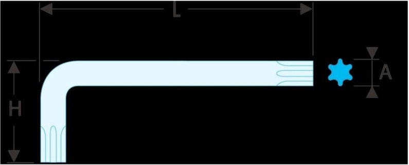 83H.5 Stiftschluessel lang Sechskant 5 mm - Facom