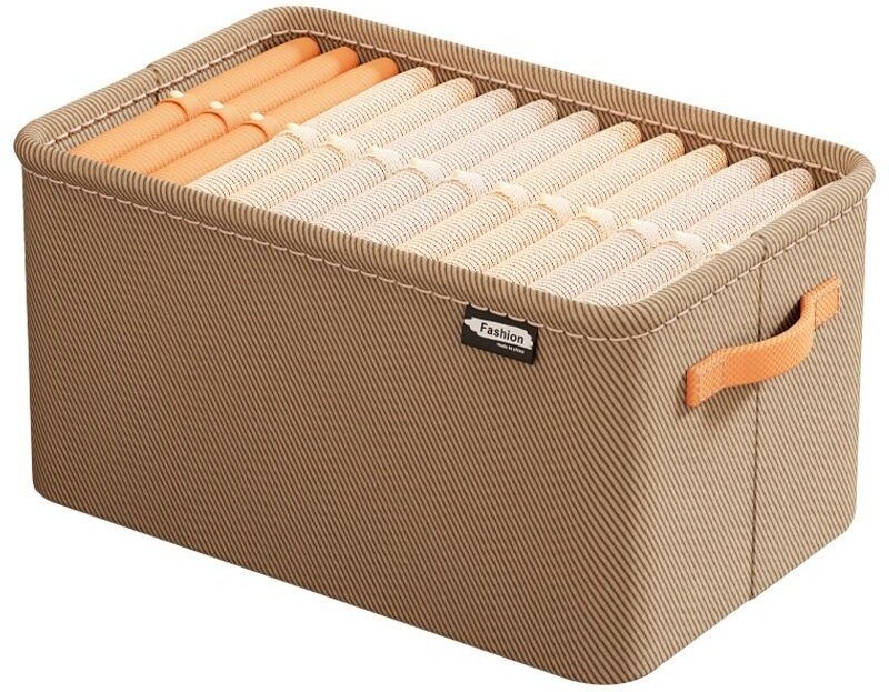 2er-Pack Aufbewahrungskörbe zur Organisation, Aufbewahrungskörbe aus Canvas-Stoff mit Ledergriffen für Kleiderständer, l...