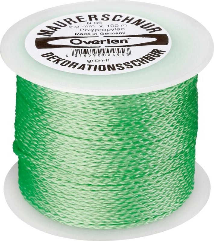 Maurerschnur Polypropylen. 2,0 mm, 100 m grün - Overmann