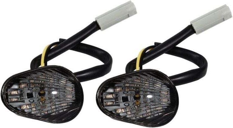 LED-Blinker, 1 Paar bündige bernsteinfarbene LED-Blinkerleuchte für yzf R1 R6 R6S (Rauch)