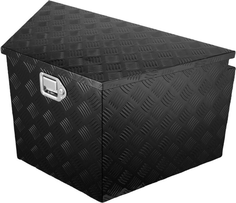 Mophorn Anhänger-Deichselbox, Werkzeugkiste aus Aluminiumlegierung mit Diamantplatte. Robuste Aufbewahrung mit Schloss u...