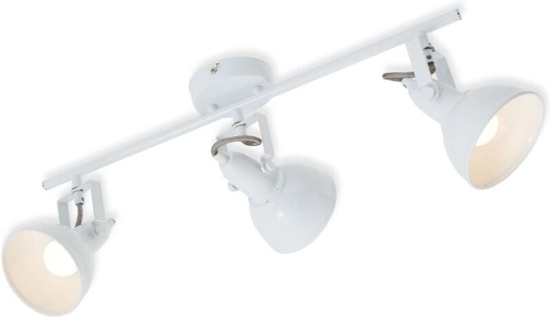 Briloner - Deckenleuchte Retro 3xE14 3 dreh-& schwenkbaren Spots 40W Metall Weiß