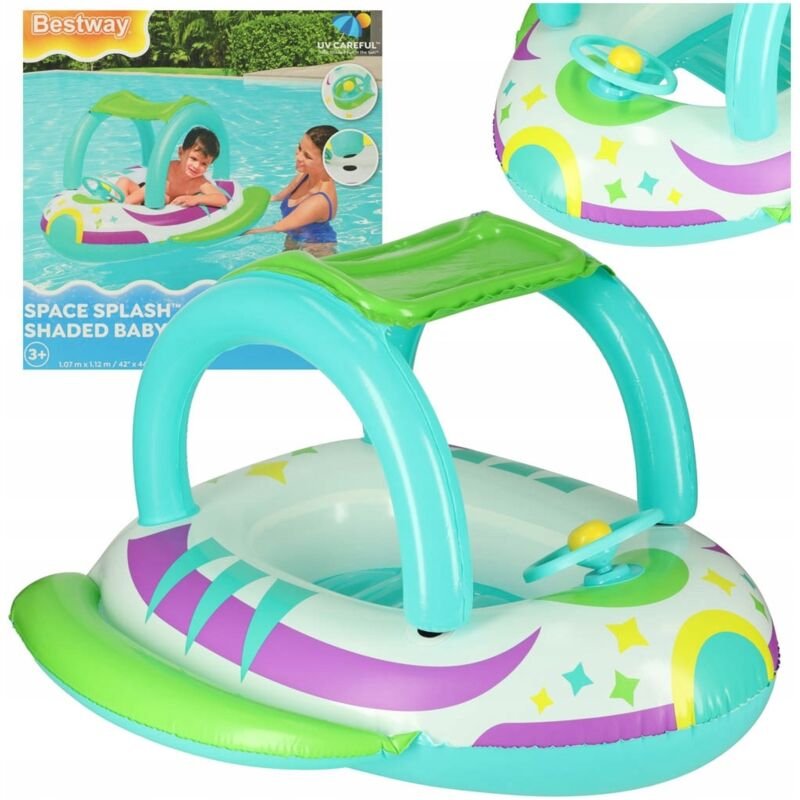 Bestway 34149 aufblasbarer ponton mit autolenkrad