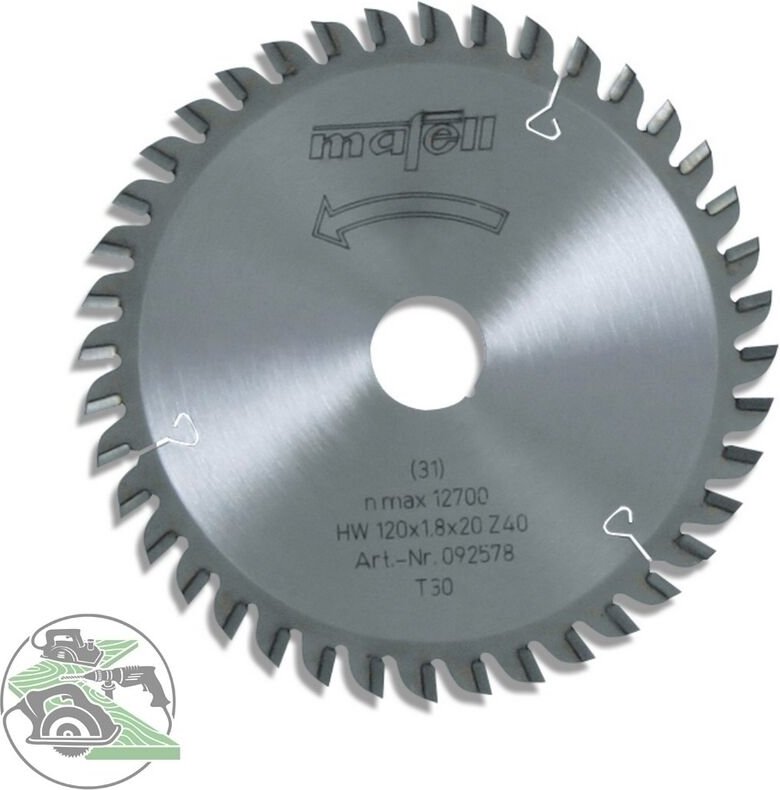 Sägeblatt 120 x 20 mm MAFELL - Z24 - speziell Laminat - für KSS 300 - 92578