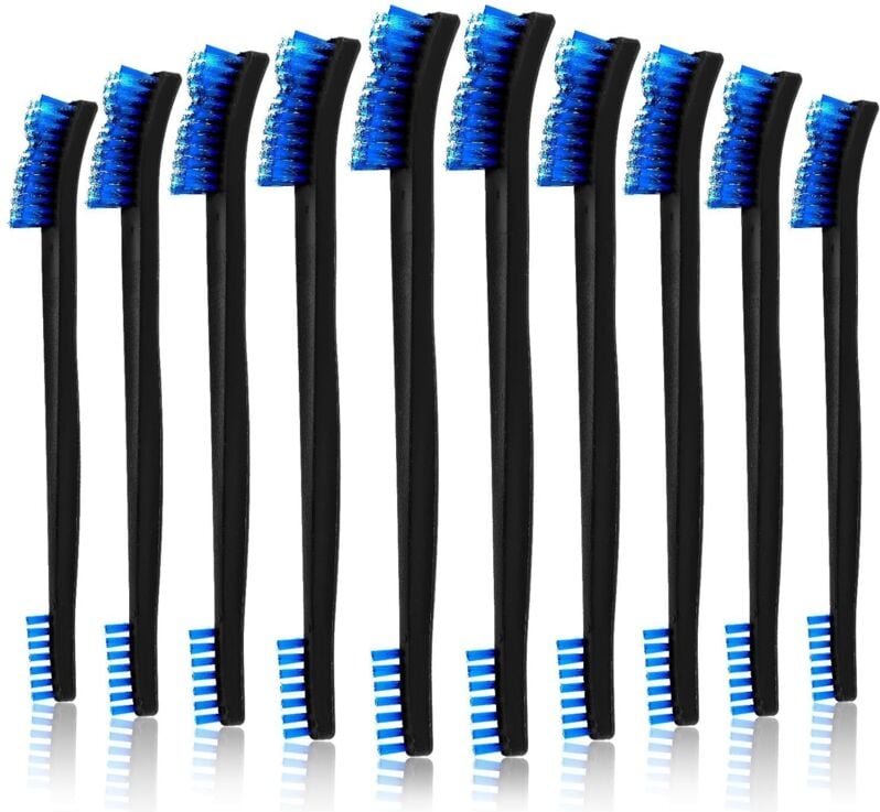 10-teiliges doppelseitiges Waffenreinigungsbürsten-Set, kleine Edelstahldraht-Fugenbürsten, Mini-Allzweck-Reinigungsbürs...