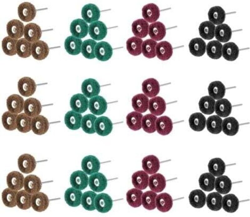 80 Stück 25 mm Schleifpolierscheiben, Polierzubehör für Rotationswerkzeuge, Körnung 80/150/240/300, Scheuerschwamm und M...