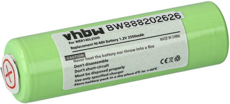Vhbw - Akku Ersatz für Panasonic WER140L2509 für Haarschneidemaschine (2500mAh, 1,2V, NiMH)