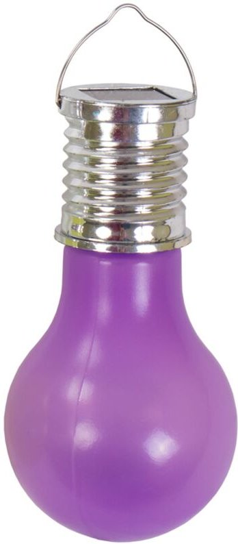 Led Kunststoff Glühbirne Garten-Dekoleuchte Solarlampe Partyleuchte Hängelampe - lila