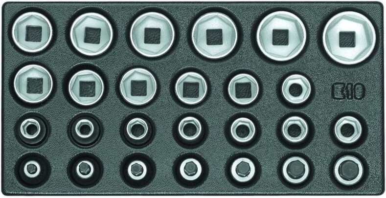 Gedore - Satz Steckschlüsseleinsätze 1/2, 6-kant, in 1/3 ES-Modul