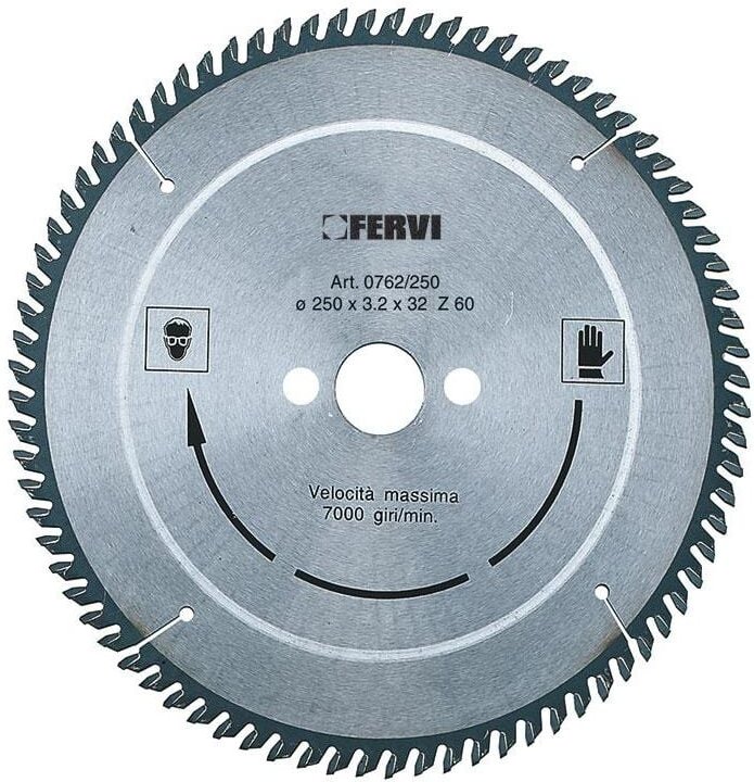 Fervi - Kreissaegeblatt hm hartmetall fuer Aluminium und Kunststoff scheibe 250x32mm 60z