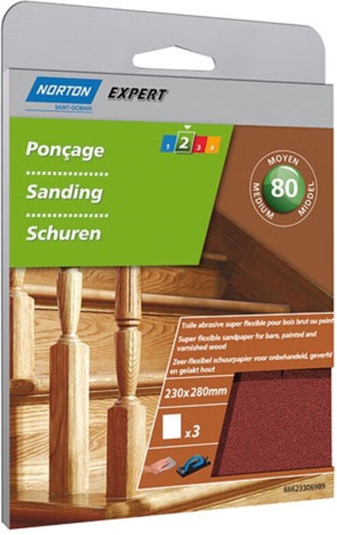 Superflex Schleifpapier Körnung 80 X3 Sc - Norton