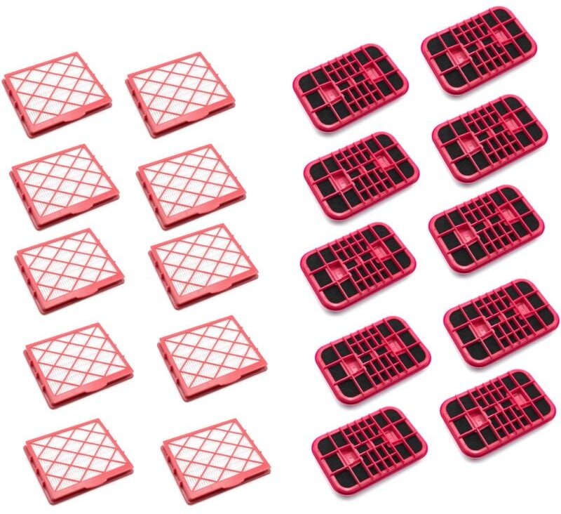 Filter-Set kompatibel mit Lux 1, 1 Classic, 1 Royal, Classic Staubsauger - 20x Ersatz-Filter (HEPA-Filter, Aktivkohlefil...