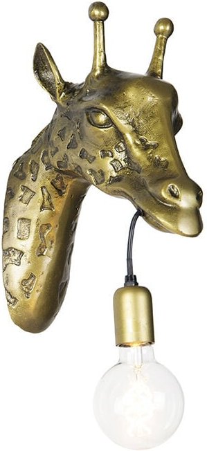 Smarte Wandleuchte Messing inkl. Wifi G95 - Tier Giraffe