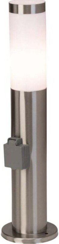 Thumbnail - Brilliant - Außen-Sockelleuchte Chorus edelstahl, mit Steckdose Außenleuchte