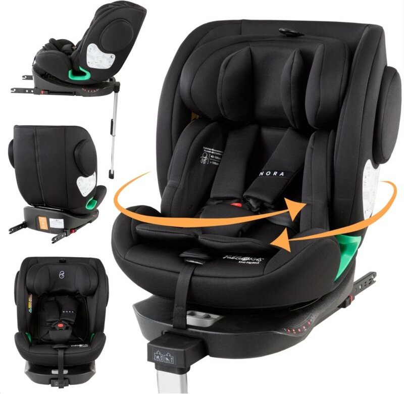 FableKids Autokindersitz Autositz Kinderautositz 360° drehbar Isofix 40 -150 cm