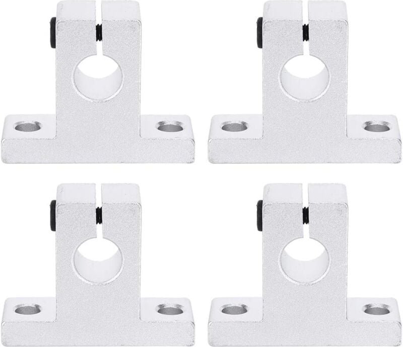 4 Stück SK10 Linearbewegungsschienen-Klemmführungsunterstützung für Wellen mit 10 mm Durchmesser, Wellenhalter aus Alumi...