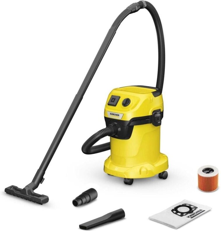 Kärcher WD 3 P V-17/4/20 - Staubsauger - Kanister - mit Beutel / ohne Beutel - Gelb