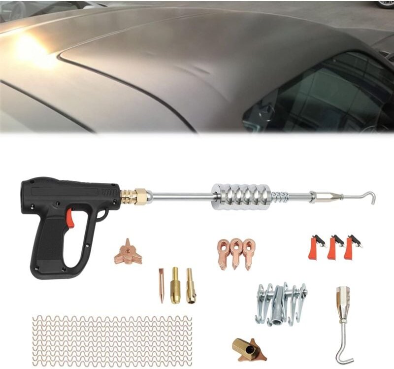 Ausbeulspotter 86-tlg Ausbeulwerkzeug Punktschweißgerät Mehrfachfunktion Dellenreparatur Werkzeug für KarosserieDellenre...