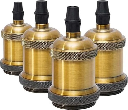 Thumbnail - Gelten für E27 Vintage Edison Lamp Halter Sockel, 4 × Decken Sockel Lampe Sockel Retro Hängelampe Halter Hängelampe Adap...
