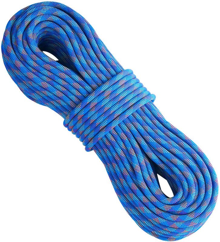 Mophorn - 10,2 mm dynamisches Kletterseil, 60 m (197 Fuß), 25 kN Stärke, dehnbare Faser mit Stahlkarabinerhaken zum Abse...