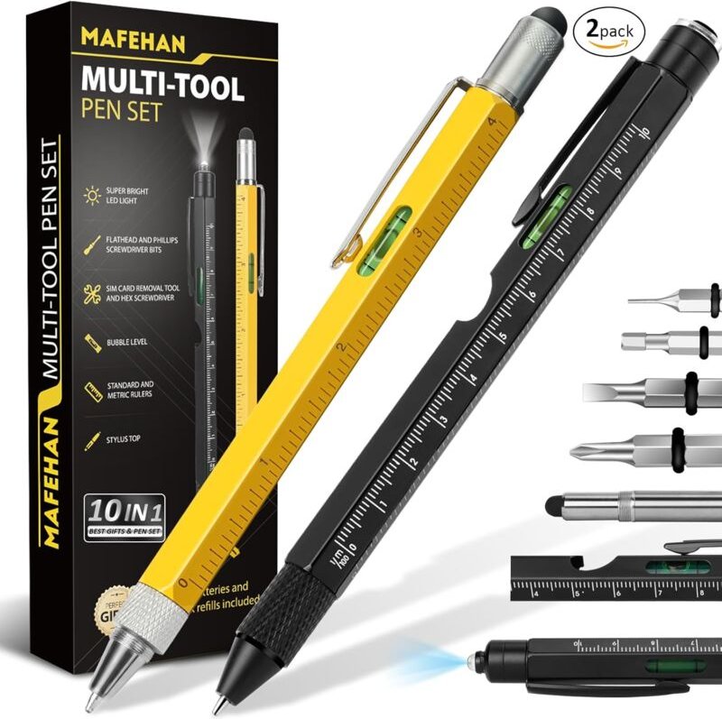 10-in-1-Multifunktionsstift-Set, Geschenk für Papa, Männer, Opa, Weihnachtsgeschenke für Erwachsene für Männer, coole Ga...