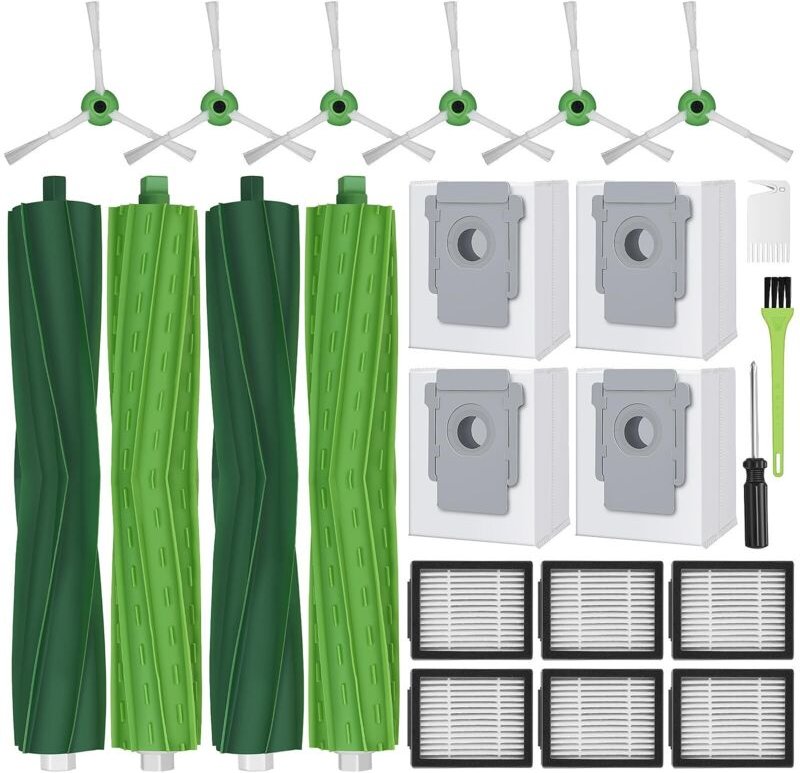Zubehör für iRobot Roomba i1+ i3+ i4+ i5+ i6+ i7+ i8+ j5+ j6+ j7 j8+ j9+ E5 E6 E7 Ersatzteile 4 Staubbeutel 6 Filter 6 S...