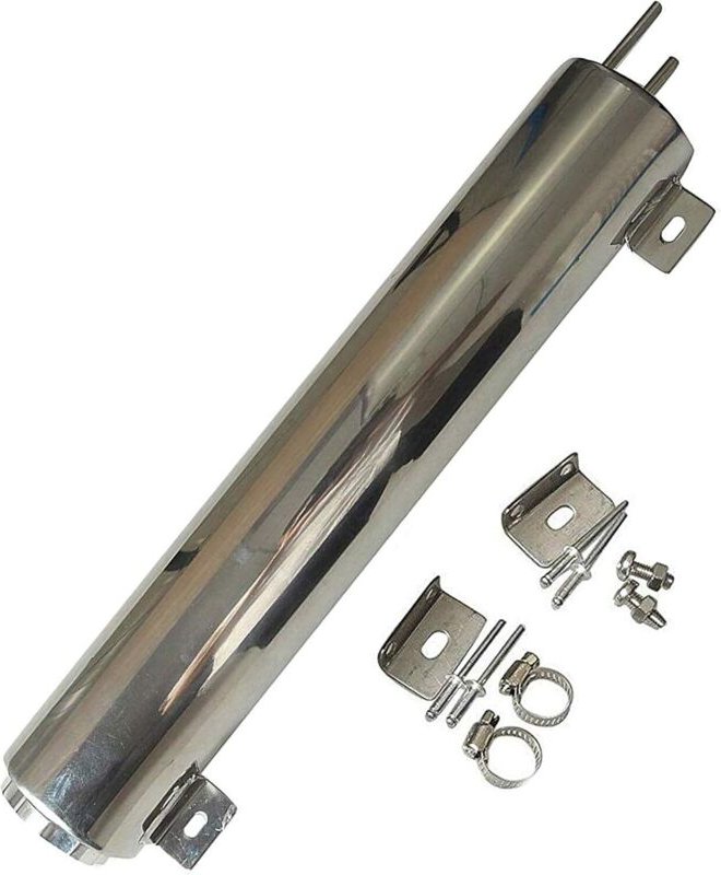 Shining House - 3' x 10' Kühler Kühlmittel Überlauf Kotelett Tank Poliert Edelstahl 32OZ