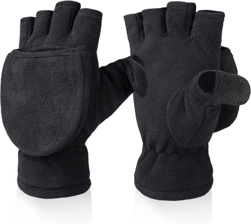 Thumbnail - Winterhandschuhe für Damen, fingerlose Thermohandschuhe für Radfahren, Reithandschuhe, Motorradhandschuhe, Herrenhandsch...