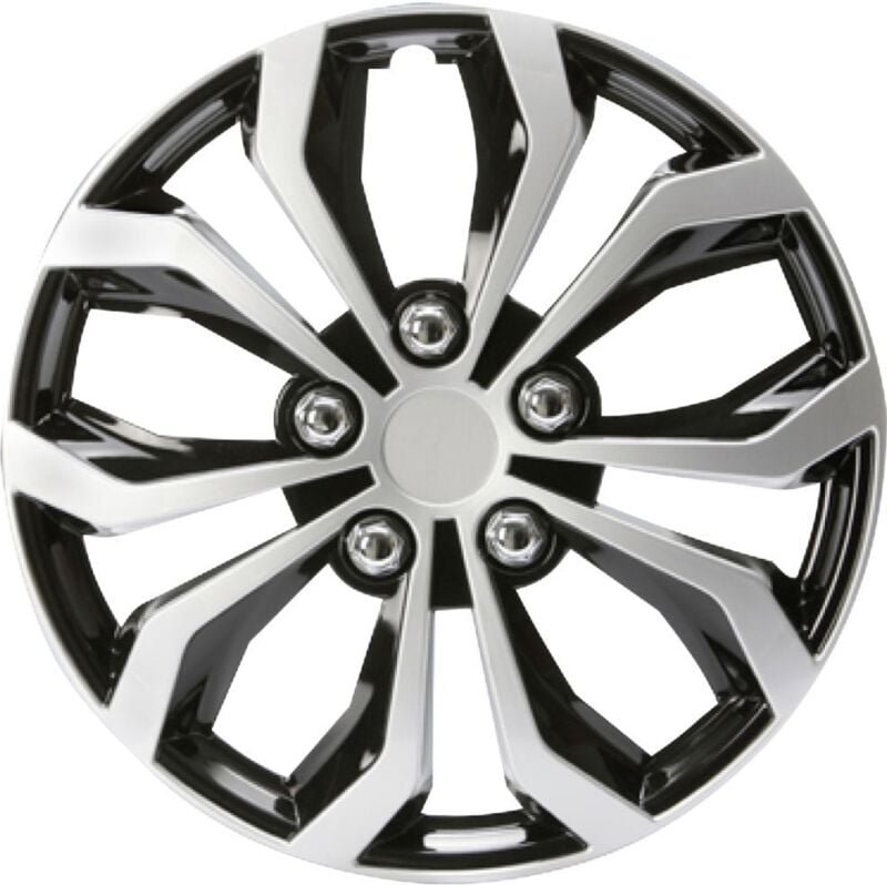 Unitec Radzierblende Daytona 16 Zoll schwarz/silber Radkappen Radblende