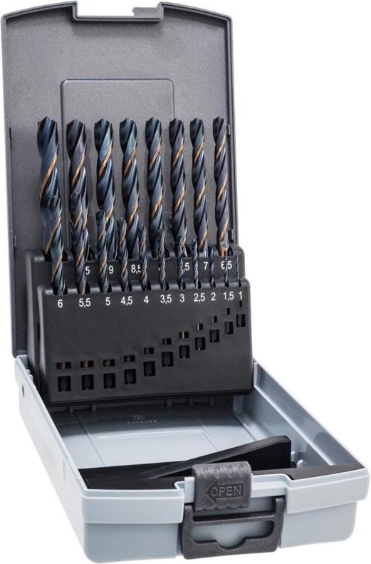 Thumbnail - Alpen - Spiralbohrer-Satz hss din 338 n dampfbehandelt 19-teilig (1-10 mm)