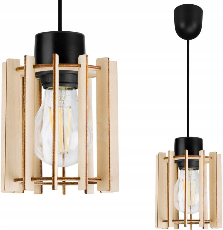 Moderne Led-Deckenhängelampe Aus Holz