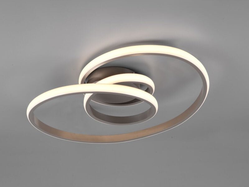 Defibrico - reality LED-Deckenleuchte Sansa R62751107 nickel-matt, 18,5 w, 2050 lm, 3000 k