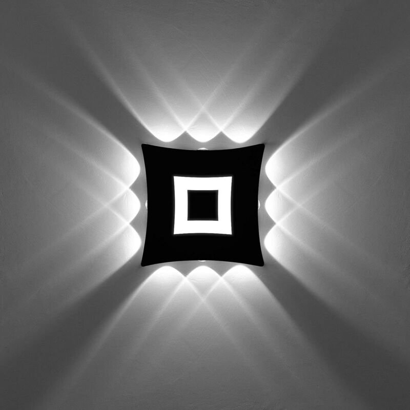 Thumbnail - Led Wandleuchte Außen Innen Wandleuchte 18W Wasserdicht IP65 Wandleuchte Schwarz Wandbeleuchtung für Badezimmer Flur Kin...