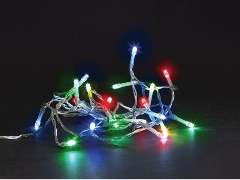 Vellight - Meissa led - 2 m - 20 LEDs - mehrfarbig - transparentes Kabel - Modulator - Batterien nicht enthalten