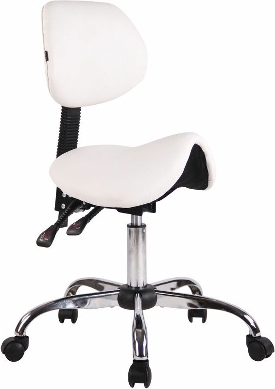 CLP - Arbeitshocker Stuttgart Kunstleder weiß