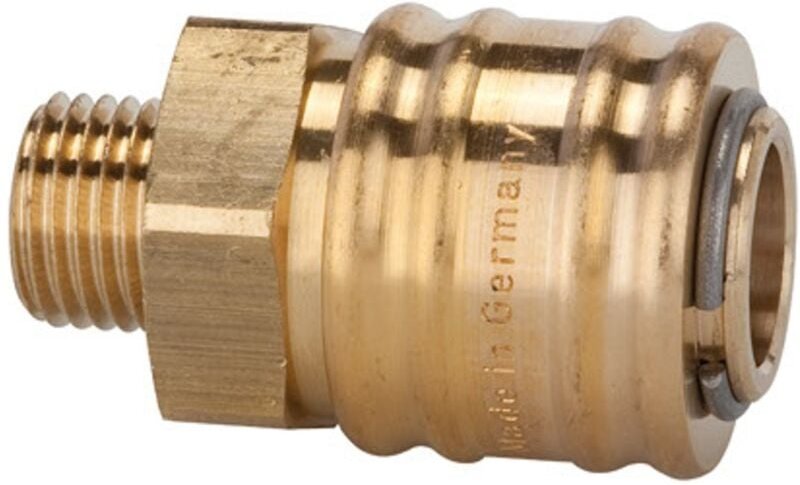 Schnellverschlusskupplung nw 7,2, beidseitig absperrend, g 1/2 ag - Riegler