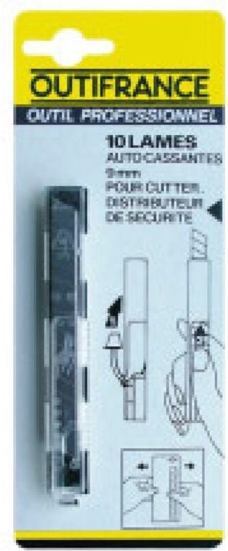 Kunststoffkoffer mit 10 25-mm-Schneidklingen OUTIFRANCE