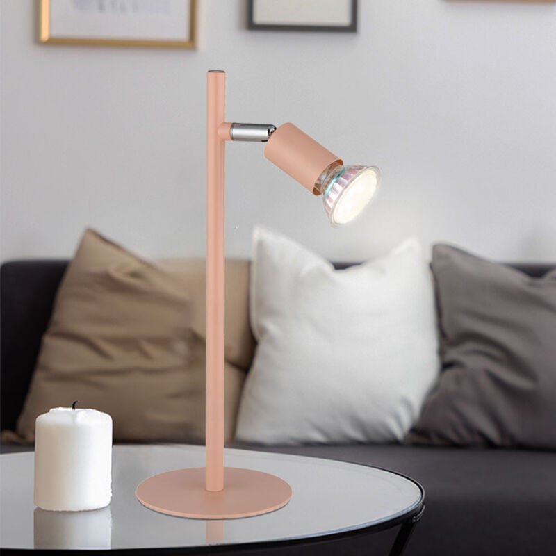 Tischlampe Leselampe Tischleuchte pfirsich Spot beweglich Wohnzimmerlampe h 30cm