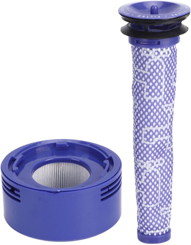 Ersatzfilter für V7/V8 Staubsauger – 2 Stück, ABS + Faser, waschbar, Vor- und Nachfilter