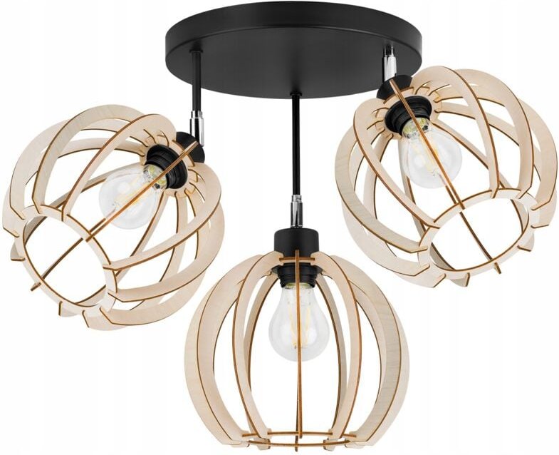 Moderne Led-Deckenhängelampe Aus Holz