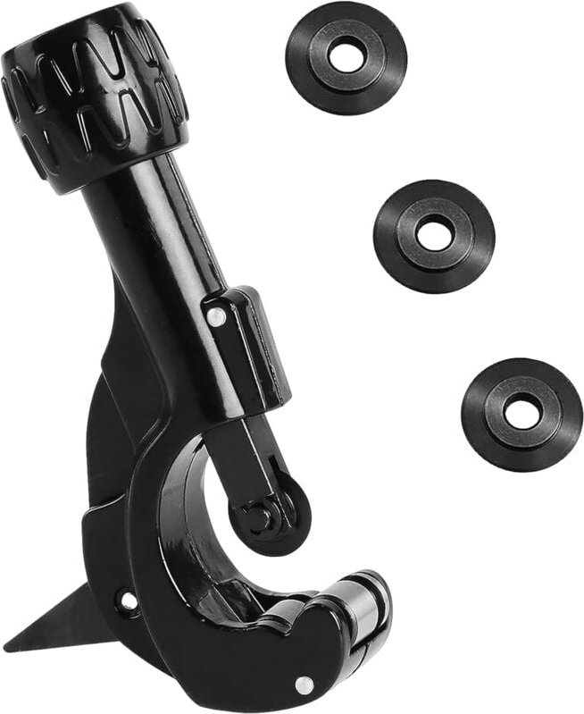 Kupferrohrschneider, 3–35 mm Edelstahl-Rohrschneider mit 3 Ersatzrädern und Entgratungsklinge zum Schneiden von Kupfer-,...