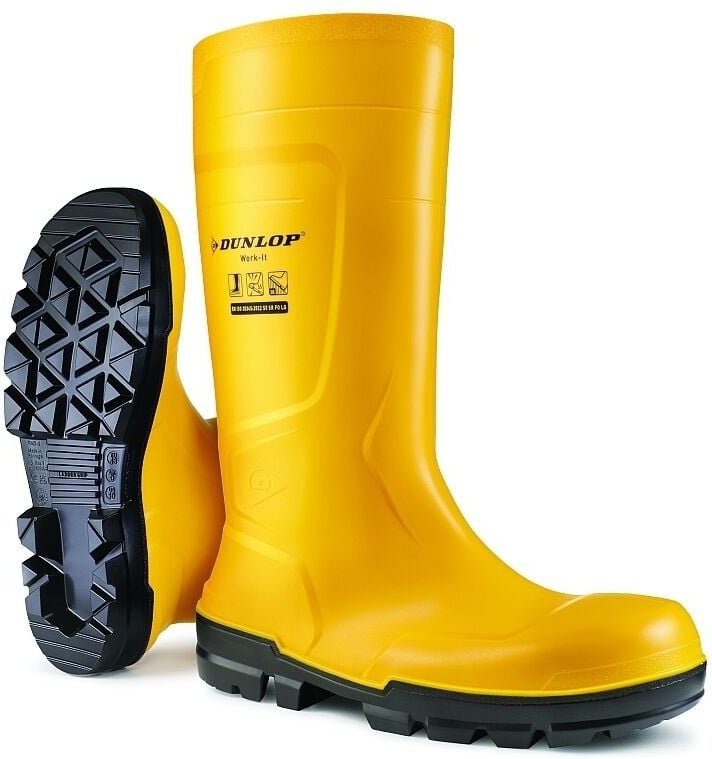 DUNLOP Sicherheits-Stiefel Work-It Full Safety Gr. 41 PVC gelb S5 SR, NB2JF01