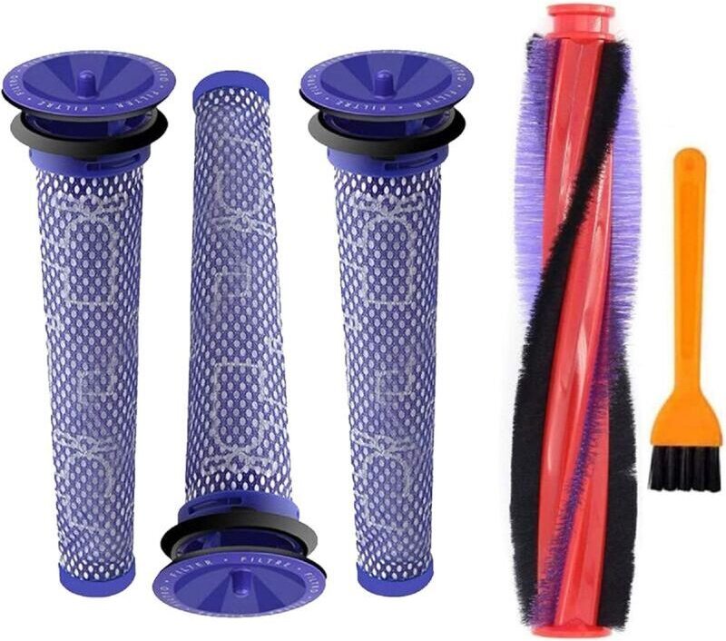 185-mm-Bürstenwalzen-Ersatzset für Dyson V6 DC59 DC62 SV03 SV07, ersetzt Filter, Teile und Zubehör für Dyson Staubsauger...