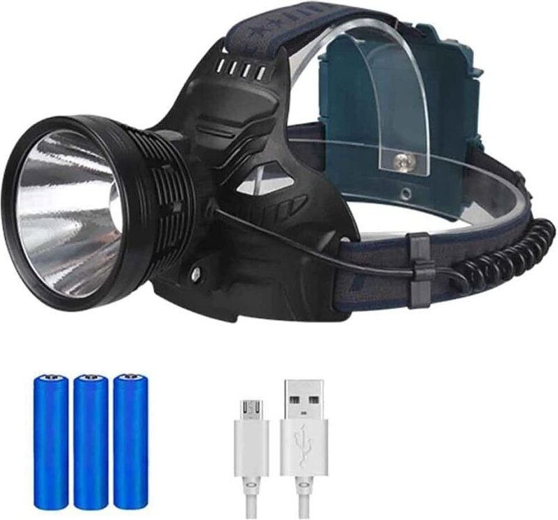 Thumbnail - Ersandy - Wiederaufladbare LED-Stirnlampe für Erwachsene, IPX5 wasserdichte, wiederaufladbare USB-Stirnlampe für Camping...