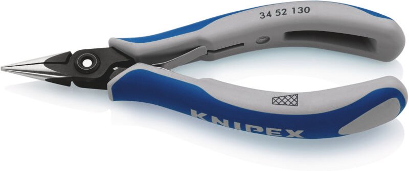 34 52 130 Präzisions-Elektronik-Greifzange mit Mehrkomponenten-Hüllen brüniert 130 mm