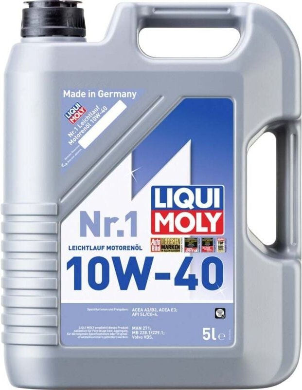 Liqui Moly - Motoröl Nr.1 Leichtlauf 10W-40 5l Ganzjahresöl hoher Verschleißschutz