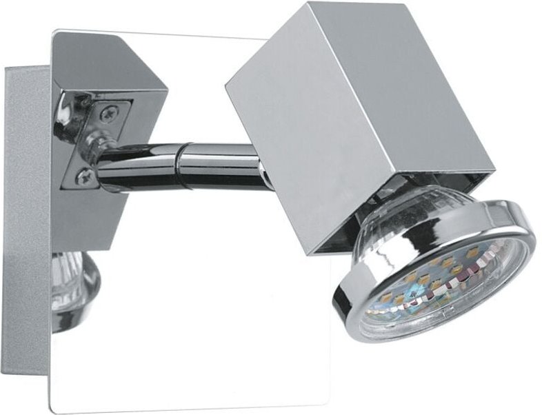 Wandleuchte chrom led Wandlampe Schlafzimmerleuchte Spotleuchte verstellbar, 5W 400lm 3000K, BxL 30x30 cm Eglo 93321