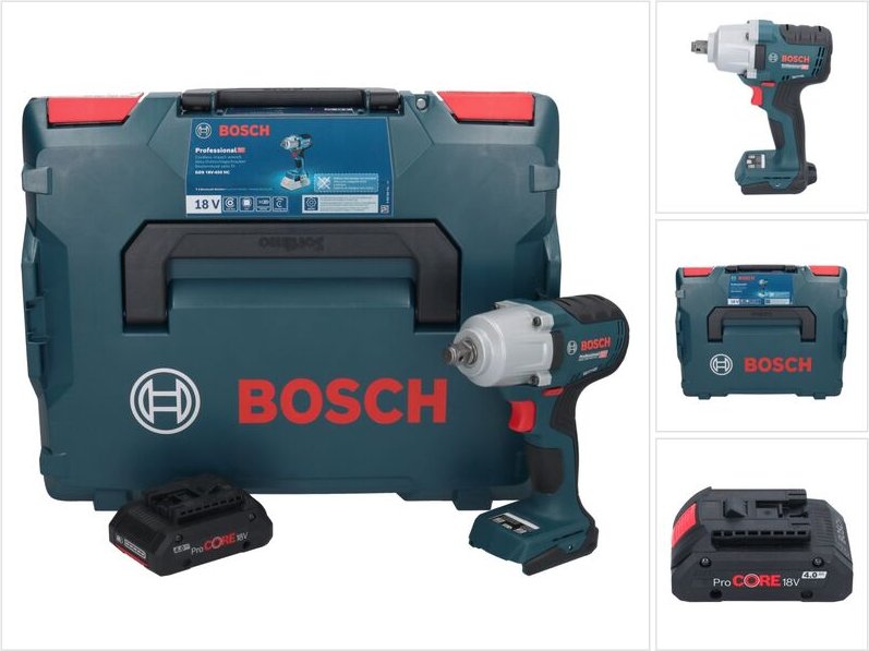 Bosch gds 18V-450 hc Akku Drehschlagschrauber 18 v 450 Nm 1/2' + 1x ProCORE Akku 4,0 Ah + L-Boxx - ohne Ladegerät