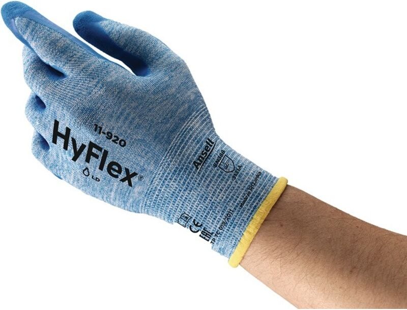 ANSELL 11-920-8 Handschuhe HyFlex® 11-920 Gr.8 blau Nylon m.Nitril EN 388 Kat